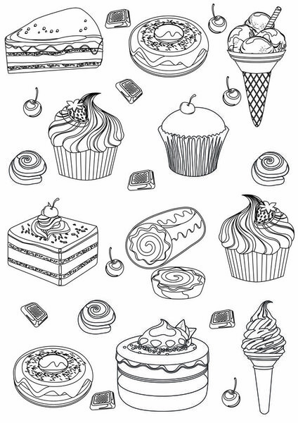 food coloring book page