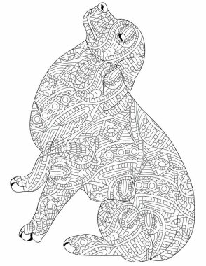 hayvan boyama kitabı sayfası