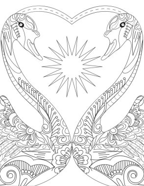 kalp boyama kitabı sayfası