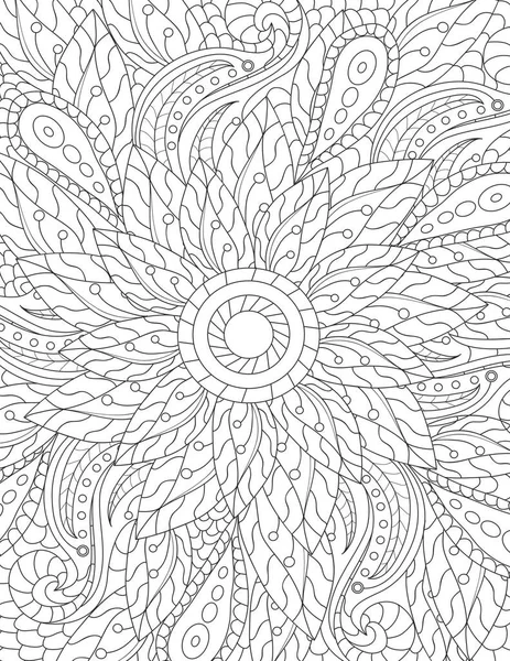 Livre Coloriage Fleurs — Image vectorielle