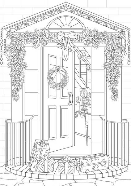 Livre Coloriage Noël — Image vectorielle