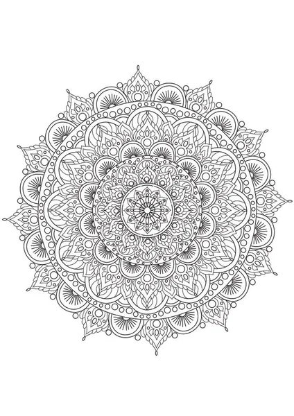 Mandala Página Del Libro Para Colorear Para Adultos — Vector de stock