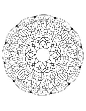 Çocuklar için mandala boyama sayfası