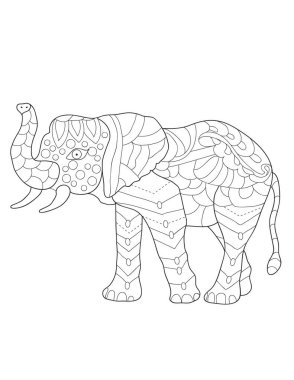 Çocuklar için fil boyama sayfası