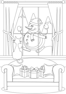 Çocuklar için Noel boyama sayfası