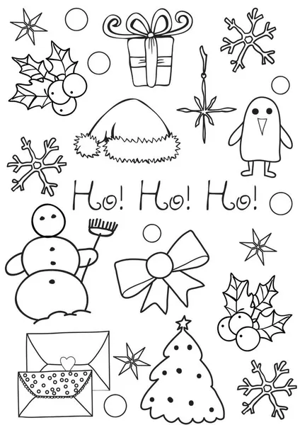 儿童圣诞彩绘网页 — 图库矢量图片