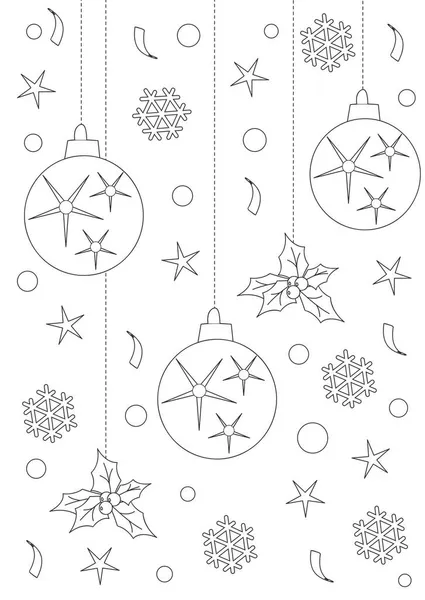 Coloriage Noël Pour Enfants — Image vectorielle