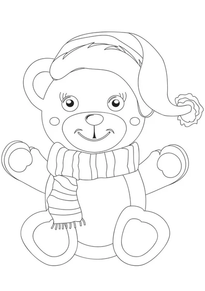 Coloriage Noël Pour Enfants — Image vectorielle