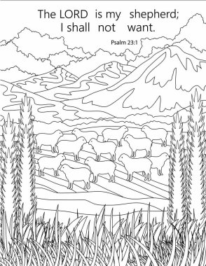 İncil ayet yetişkin renklendirme sayfası