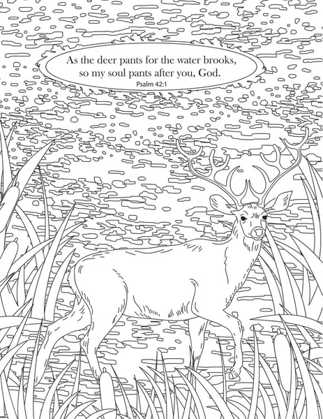 Bible Coloring Book Page Adults — Vettoriale Stock