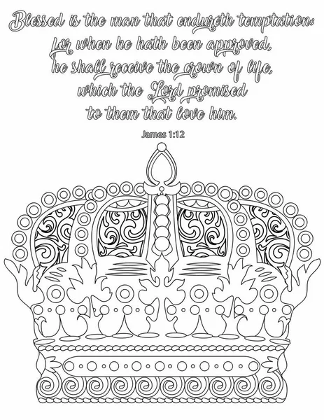 Bible Coloring Book Page Adults — Stock vektor