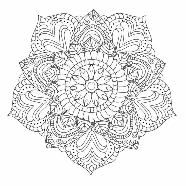 Yetişkin için Mandala boyama sayfası