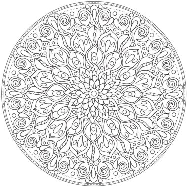 Yetişkin için Mandala boyama sayfası