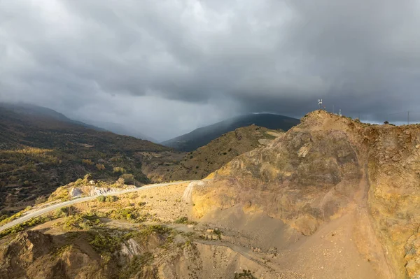 Bergen Landschap Provincie Granada Zuid Spanje Zijn Bomen Struiken Lucht — Stockfoto