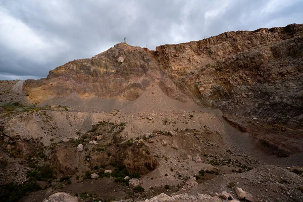 Vieille Mine Ciel Ouvert Dans Sud Espagne Des Rochers Végétation — Photo