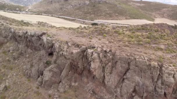Vídeo Aéreo Las Montañas Del Sur Granada Una Zona Montañosa — Vídeos de Stock
