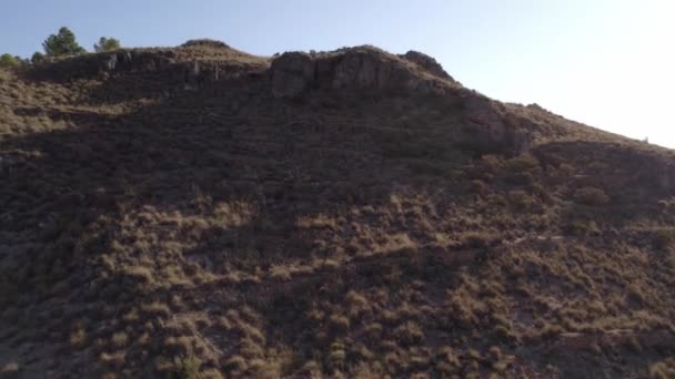 Paisaje Montañoso Sur España Hay Árboles Arbustos Cielo Está Despejado — Vídeos de Stock