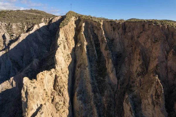 Spanya Nın Güneyindeki Dağlık Arazi Sarp Bir Bölge Çalılar Var — Stok fotoğraf