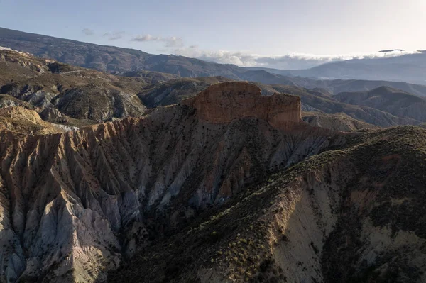 Berglandschap Het Zuiden Van Spanje Zijn Verschillende Ravijnen Het Terrein — Stockfoto