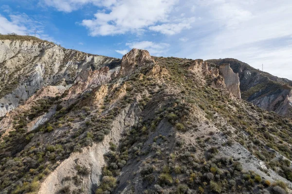 Bergige Gegend Süden Andalusiens Gibt Bäume Und Büsche Gibt Schluchten — Stockfoto