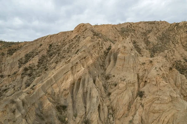 Steiles Gelände Süden Granadas Ist Ein Trockenes Gebiet Gibt Büsche — Stockfoto