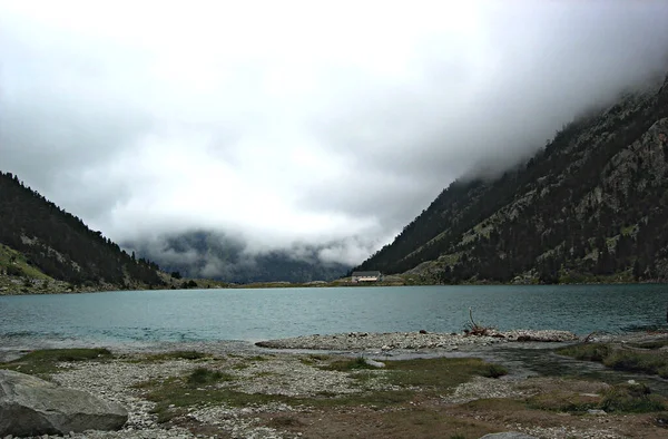 Vista Lago Glacial Nos Pirinéus — Fotografia de Stock