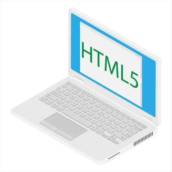Vector Laptop Codierungskonzept Webentwickler Design Programmierung Laptop Bildschirmcode — Stockvektor