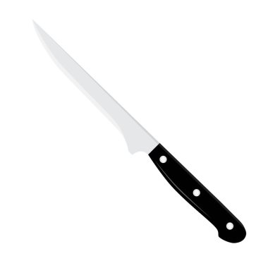 Sharp Chef 'in mutfak bıçağı beyaz arka planda izole edilmiş. raster