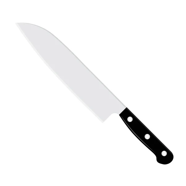 Sharp Chef Kitchen Knife Isolated White Background Raster — Stock Photo, Image