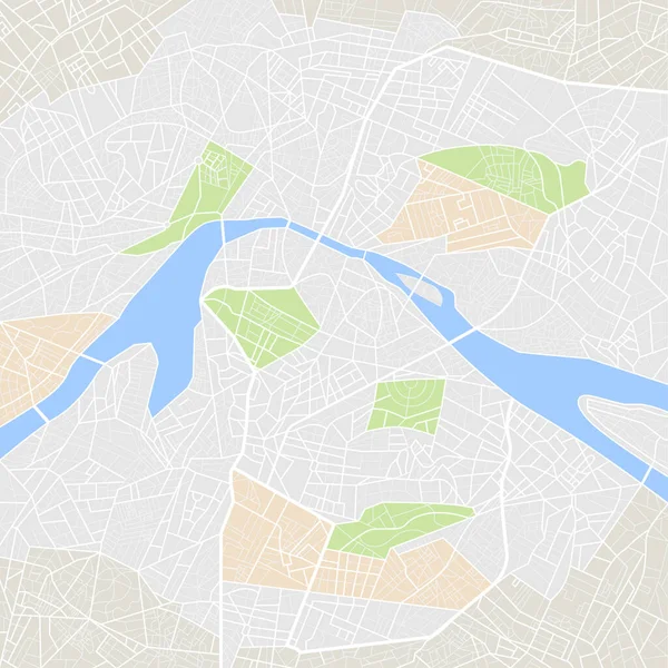 Растровая иллюстрация карты города. Схема дорог. — стоковое фото
