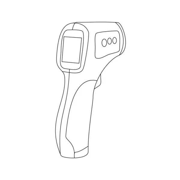 Termometer Pistol Medicinsk Digital Icke Kontakt Infraröd Temperaturmätningsanordning Isolerad Vit — Stockfoto