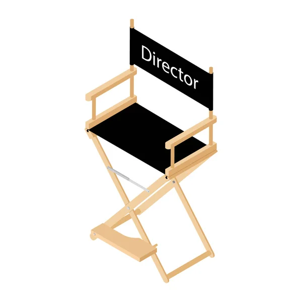 映画監督チェアラスターイラスト 木製の映画監督椅子 椅子は隔離された ラスター — ストック写真