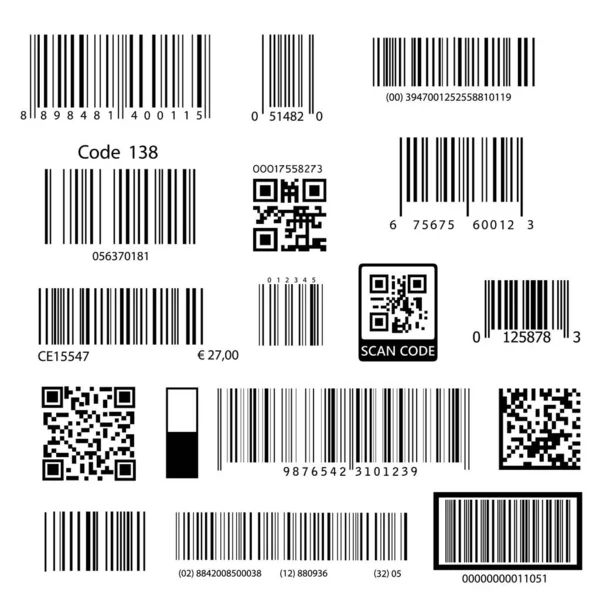 Códigos Barras Barras Código Escaneo Supermercado Códigos Precio Código Barras — Foto de Stock