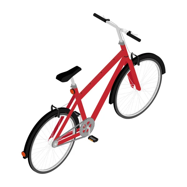 Bicicleta Montaña Roja Con Neumáticos Todoterreno Gruesos Concepto Transporte Deportivo —  Fotos de Stock