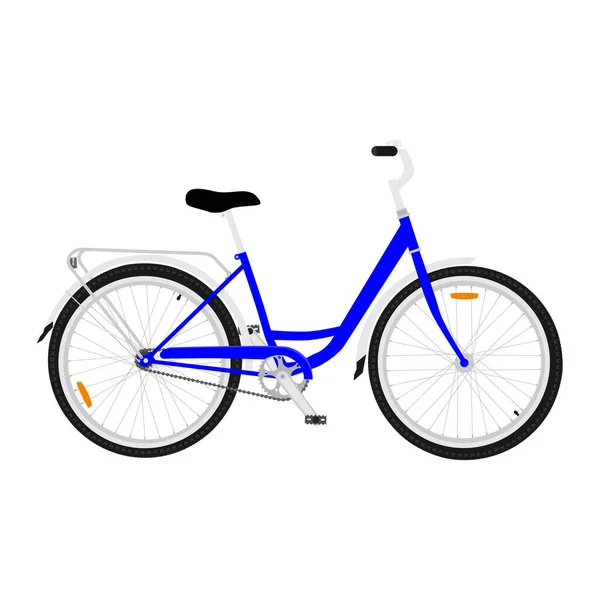 Blauwe Mountainbike Fiets Met Dikke Terreinbanden Fietssport Concept Geïsoleerd Witte — Stockfoto
