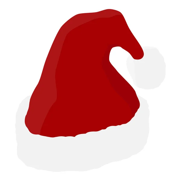Santa Hat Hat Bożego Narodzenia Boże Narodzenie Kapelusz Białym Tle — Zdjęcie stockowe