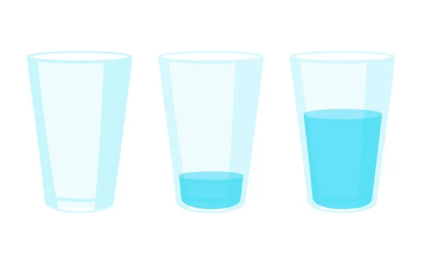 Beba Mais Conceito Água Copo Água Vetor — Vetor de Stock