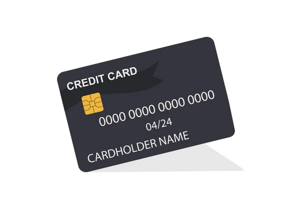 Kreditkartendesign Isoliert Auf Weißem Hintergrund Vektor — Stockvektor