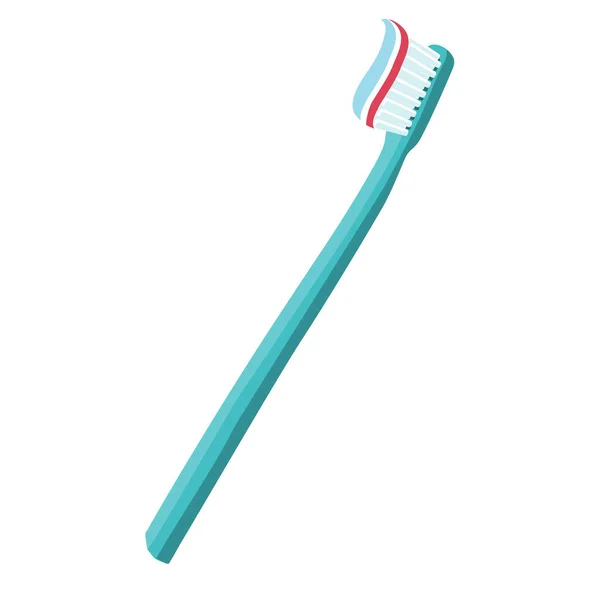 Tandheelkundig Concept Tandenborstel Met Tandpasta Geïsoleerd Gezondheidszorg Ontwerp Hygiëne Gezond — Stockvector