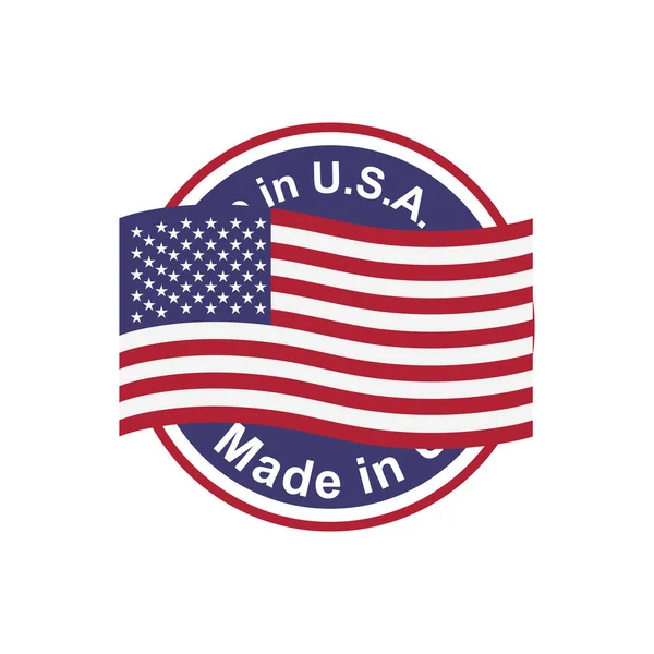 Hecho Estados Unidos Estados Unidos América Bandera Americana Para Insignia — Vector de stock