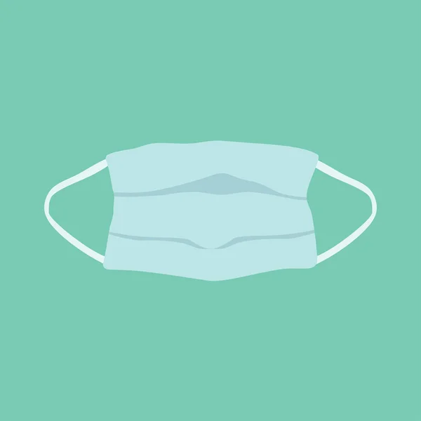 Chirurgische Maske Mit Gummi Ohrenbändern Typische Lagige Chirurgische Maske Mund — Stockvektor