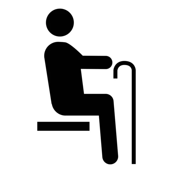 Icono Prioridad Para Las Personas Mayores Prioridad Asiento Para Los — Archivo Imágenes Vectoriales