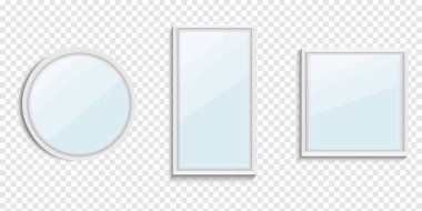 Ayna seti farklı şekiller izole edildi.