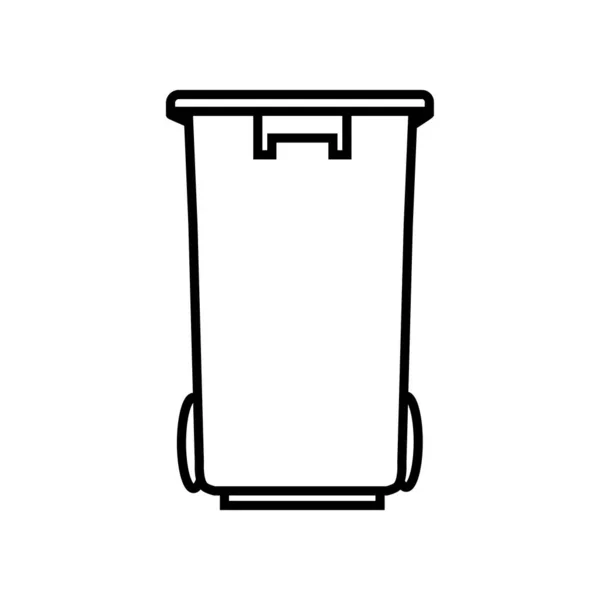 Popelnice Recyklace Odpadu Neodhazujte Odpadky Komunální Odpad Bin Silueta Symbol — Stockový vektor