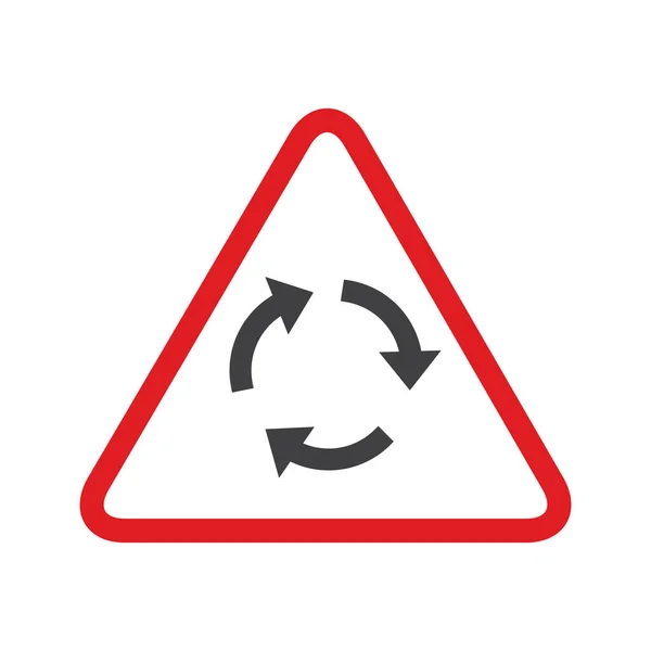 Circulatie Teken Vector Icoon Rondweg Circulaire Bewegwijzering Pictogram — Stockvector