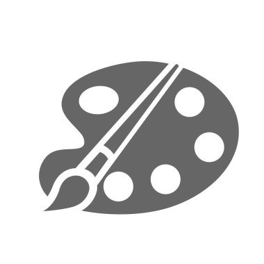 Palet simge vektörü ile boya fırçası