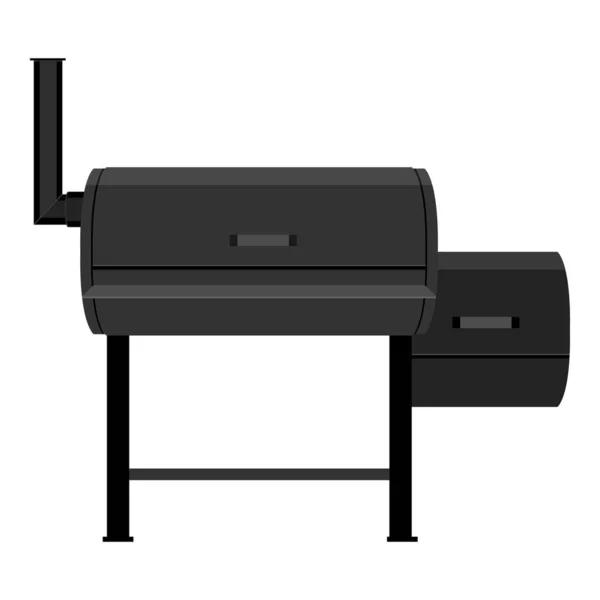 Bbq Barbecue Smoker Grill Hot Coal Charcoal Grill Vector Illustration — Stock Vector