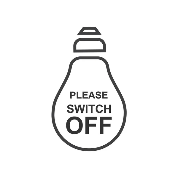 Please Switch Electricity Energy Banner Ecology Concept Poster Vector — Stockvector