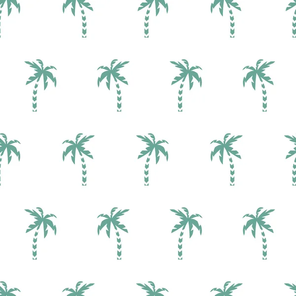 Seamless Pattern Background Coconut Palm Tree Vector Island Tropical Summer — Stockvektor