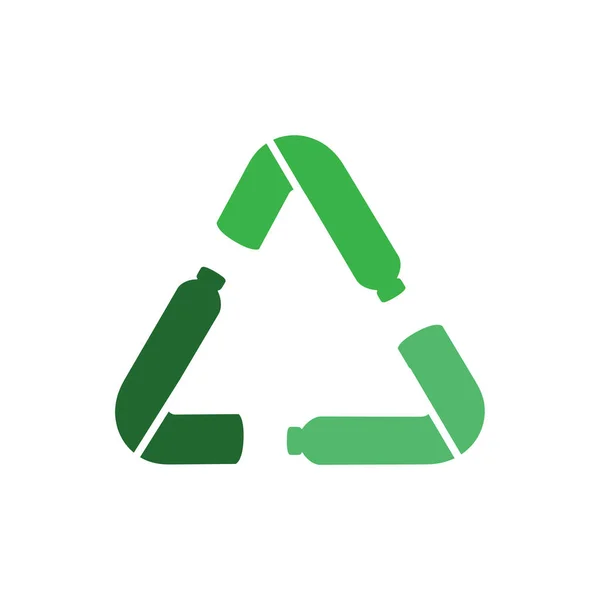 Pet Plastic Bottle Recycling Symbol Arrows Recycle Plastic Eco Pet — Vettoriale Stock